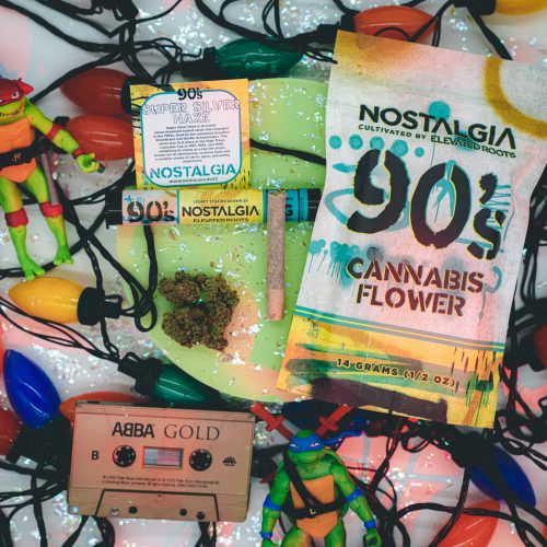 NOSTALGIA Cannabis available at Elevated Roots Dispensaries in Abington, Halifax, and Kingston, Massachusetts
